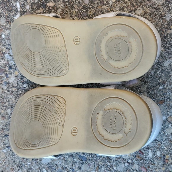 Livie & Luca Posey Classic Cream White Leather Summer Sandals 10 - Picture 6 of 8